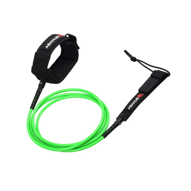 Leash para Tabla de Surf Abahub Premium 10 pies Verde 7 mm de Grosor