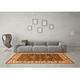 thumbnail image 3 of Ahgly Company Indoor Round Oriental Orange Traditional Area Rugs, 4' Round, 3 of 4