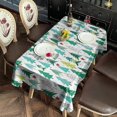 thumbnail image 2 of Green Christmas Tree Pattern Rectangle Tablecloth 60"x120",Waterproof Polyester Rectangle Table Cloth, Wipeable Spillproof Polyester Tablecloth for Dining, Camping, Indoor and Outdoor, 2 of 6