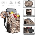 thumbnail image 5 of Travel Cooler Bag - Beige and Brown Leopard Pattern Camping Beer Cooler Backpack with Bottle Opener- Waterproof Insulated Picnic Backpacks - Cooler Bag for Beach, 5 of 6