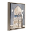 thumbnail image 3 of Stupell Industries Traditional Bathroom Sink & Mirror Cottage Painting Brown Floater Framed Canvas Art Print Wall Art, 18 x 18, 3 of 9
