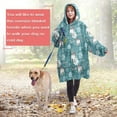 thumbnail image 4 of Wearable Oversized Blanket,Blue Christmas Polar Bear Pattern Wearable Blanket Hoodie for Adults,Cozy Hooded Blankets with Super Pockets,Super Warm Fuzzy Pullover for Women & Men, 4 of 6