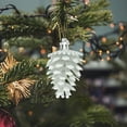 thumbnail image 6 of chaungfeng Christmas Tree Pinecones Ornaments, Xmas Tree Hanging Decorations, Colored Plastic Pine Cones Pendants for Party Holiday Decorations 1.77"x2.36" (Silver, Pack of 6), 6 of 6