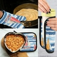 thumbnail image 5 of Yayeee Oven Mitts and Pot Holder Set of 2 Heat Resistant Kitchen Gloves Baking Hot Pad, Red Sailboats, 5 of 5