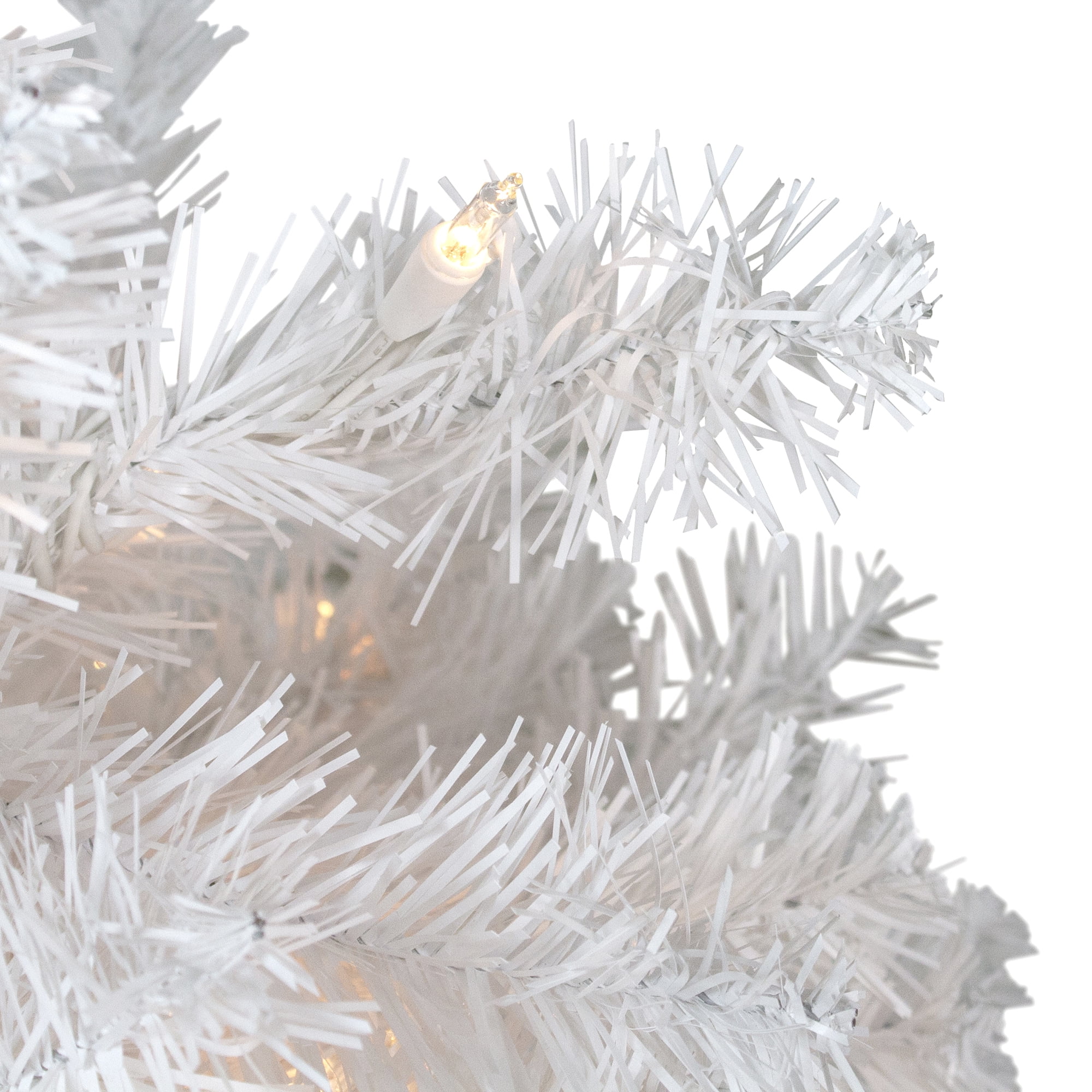 3' Pre-Lit Snow White Artificial Christmas Tree - Clear Lights