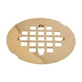 thumbnail image 6 of Westbrass D319-25-01 4-1/4" Brass Snap-In Shower Strainer Grid Drain Cover, Polished Brass (25-Pack), 6 of 8