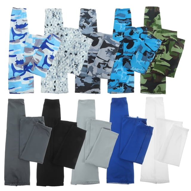 10 pares de mangas para brazos, para exteriores, con protección UV, para hombres y mujeres.