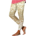 thumbnail image 7 of ClodeEU Women's Sparkly Printed Leggings,High Waisted Shiny Leggings Pant,Trendy Legging Yellow 01,Womens Plus XXL, 7 of 7