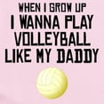 thumbnail image 2 of CafePress - Volleyball Like My Daddy Body Suit - Baby Light Bodysuit, Size Newborn - 24 Months, 2 of 4