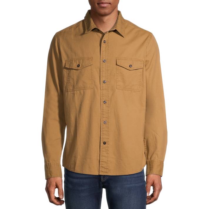 George Men's and Big Men's Textured Long Sleeve Shirt - Walmart.com