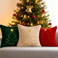 thumbnail image 2 of Christmas Velvet Decorative Throw Pillow Covers Christmas Sofa Decoration One Sided Pattern Comfortable & Breathable Pillow Covers 18x18", 2 of 7