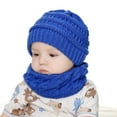 thumbnail image 5 of Toddlers Kid Boys Winter Knit Warm Beanie Hat Pom Cap Neck Warmer Scarf Set for 2-7 years Old with Lined, 5 of 8