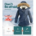 thumbnail image 5 of Chrisuno Girl's Winter Coat Windproof Warm Insulated Puffer Jacket With Hood Navy 6/7, 5 of 5