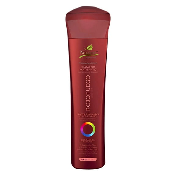 naissant Professional Hair Purple Shampoo for Color Treated Hair. Color Care, Prepare and No Yellow Brassy. Without Salt,Sulfate, Paraben and Ammonia. (Fiery Red, Rojo Fuego)