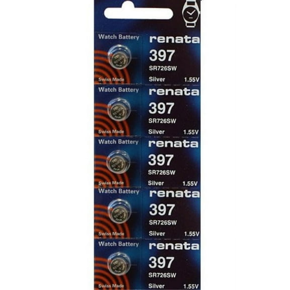 397 Watch battery - Strip of 5 Batteries