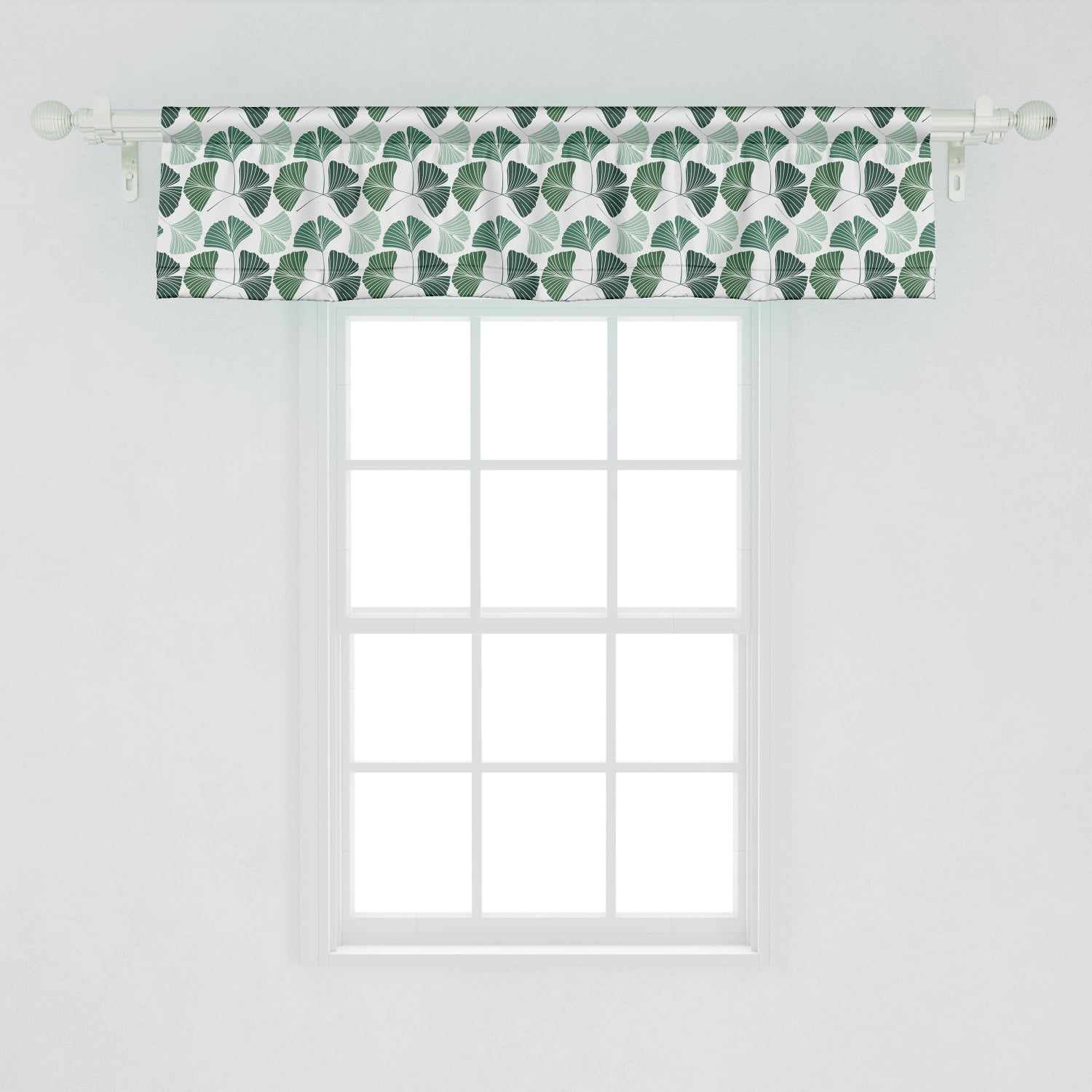Ambesonne Gingko Window Valance, Mother Nature Ginkgo Biloba Tree Leaves  Homeopathic Therapy Foliage Pattern, Curtain Valance for Kitchen Bedroom ...