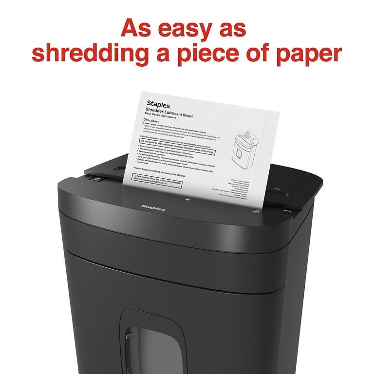 paper shredder lubricant sheets walmart Pen+gear 6-Sheet Cross-Cut Paper/Credit Card Shredder with 3.7 Gallon Bin, Black, Home & Office Use