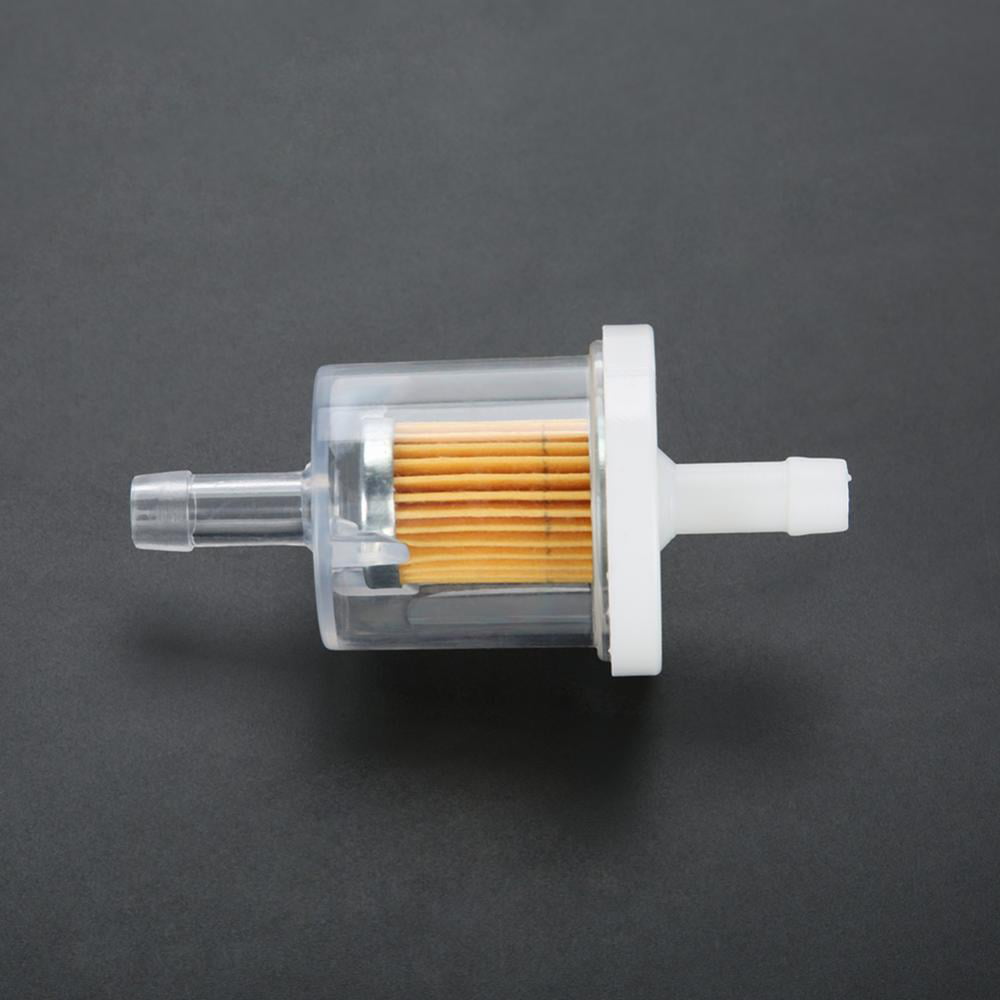 10pcs 1/4inch Plastic Inline Mini Small Engine Fuel Gas Filters for Lawnmower Motorcycle