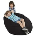 thumbnail image 3 of SoftZone® Dew Drop Bean Bag Chair - Black, 3 of 4