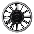 thumbnail image 2 of Monarch Specialties I 9086 - Clocks, 16" Round, Wall Clock, Silver, Black, Transitional, 2 of 4