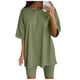 thumbnail image 1 of Conjunto deportivo de manga corta y pantalones cortos para mujer, para yoga y running - S-XXXL, 1 of 6