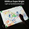 thumbnail image 5 of KOBAIBAN A3 Light Board with Magnets – 6000 Lux, 3 Color Modes, Side Buttons, Type-C – Perfect for Diamond Painting, Tracing & Crafting - USB Powered, 5 of 11