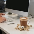 thumbnail image 6 of Handmade Animal Crochet Coasters (4pcs) – Funny 3D Mug Rug, Soft Drink Coaster for Tabletop Protection and Home Desk Decoration, 6 of 8