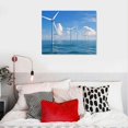 thumbnail image 5 of Orinice Canvas Print Pictures Wall Art Painting Wind turbine farm in beautiful nature landscape Framed &amp; Stretched Posters Ready to Hang Home Decor Artworks  20x16in, 5 of 6