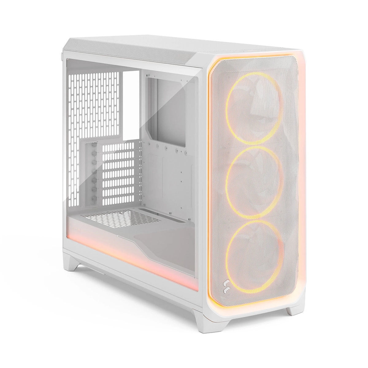 Fractal Design Meshify 3 XL Ambience Pro RGB E-ATX Full Tower PC Case -  White Chassis with Clear TG Side Panel