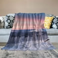 thumbnail image 2 of Fenyluxe Mountain Trees Winter Print Throw Blanket for Bed Couch Car Kids and Adults - Excellent Hand Feel Lightweight Blanket All Seasons 60x80in, 2 of 6