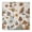 Brown Mushroom Flower, variant on Brown Mushroom Flower Light Pattern Square Fitted Tablecloth with Elastic Edge,Square Table Cover,Washable Elastic Table Cover for Home Kitchen Party Decor 34"x34"