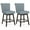 Gray, variant on Costway 27" Swivel Bar Stools Set of 2 with Rubber Wood Legs Upholstered Linen Bar Chairs Beige