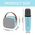 thumbnail image 3 of Karaoke Machine for Kids with 2 Wireless Microphones, Portable Karaoke Machine with Bluetooth for Kids, Adults, 3 of 4