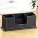 thumbnail image 5 of Organizador de cajones de cuero PU para hombre con 4 compartimentos para papelería, tarjetas de visita, llaves, relojes, monedas, joyas, teléfono (negro), 5 of 5