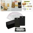 thumbnail image 1 of Paquete de 300 100 Bolsas Autosellantes 100 Tarjetas de Papel de Cartón para Pendientes 100 Partes Traseras de Pendientes Shamjiam Negro, 1 of 8