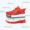 thumbnail image 3 of Steel Toe Shoes for Men Lightweight Indestructible Work Sneakers for Women Puncture Proof Comfortable Slip On Safety Shoes for Industrial,Coustruction Red 11, 3 of 6