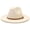 Beige, variant on Fedora Hat for Kids Girls Boys Classic Wide Brim Panama Hat Felt Bowler Cap with Belt Buckle