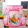 thumbnail image 4 of Crayline Pop Up Princess Tent Con Juguetes De Luz De Estrella Para Niñas De 1, 2 Y 3 Años, Regalo De Cumpleaños, Piscina De Bolas Para Bebés De 12 A 18 Meses, Juguetes Para Niñas, Regalo Para Niños Pe, 4 of 8