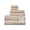 Oxford Tan, variant on Wellness Hydration Stripe 100% Cotton 550 GSM 6 Piece Bath Towel Set, Ultra Soft & Absorbent, Quick Dry, 2 Bath 27x54, 2 Hand 16x28, 2 Wash 13x13, White with Oxford Stripes, OEKO-TEX® Certified