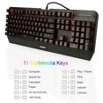 thumbnail image 4 of LESHP Long Life Wired USB Monochrome Red LED Backlight Luminescent Multimedia Mechanical Game Keyboard For Gaming Office, 4 of 12