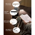 thumbnail image 3 of Glocusent 26 LED Book Light, 1200 mAh 90 Hrs Lasting Rechargeable Reading Light, 5 Amber Colors & Stepless Dimming Book Reading Light - Portable Clip on Light for Book Lovers Kids, 3 of 8