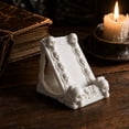thumbnail image 4 of Aurorax Gothic Skull Cell Phone Stand,Halloween Decoration Indoor Skeleton Resin Black Vintage Gothic Furniture Accents for Desk White, 4 of 5
