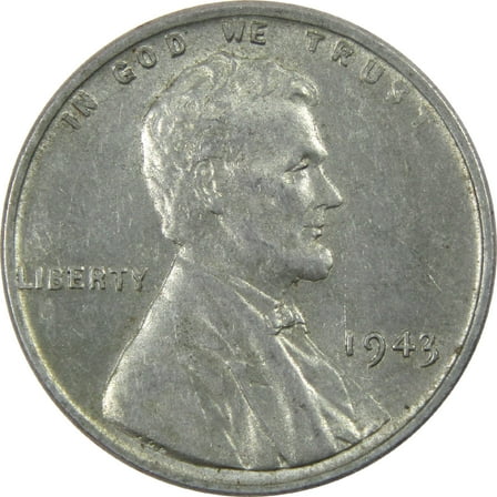 1943 Lincoln Wheat Cent AU About Uncirculated Steel Penny 1c Coin