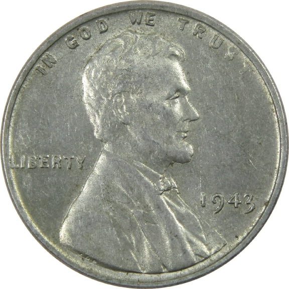 1943 Lincoln Wheat Cent AU About Uncirculated Steel Penny 1c Coin