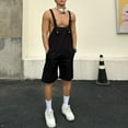thumbnail image 2 of INCERUN Mens Solid Color Sleeveless Casual Cargo Loose Streetwear Suspender Jumpsuits Overalls, 2 of 6