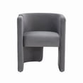 thumbnail image 2 of HomeRoots 488449 28 x 24 x 24.5 in. Gray Velvet Asymmetrical Base Arm Chair, 2 of 3