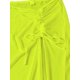thumbnail image 5 of VISgogo - Falda de playa informal para mujer, de longitud media, a la moda, de color sólido, con cordón y abertura VISgogo moda, 5 of 10