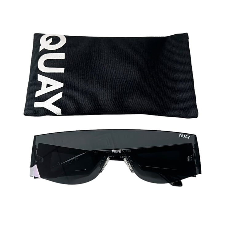 Quay Australia New Wave Shield Sunglasses Black - Walmart.com display picture 2