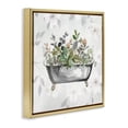 thumbnail image 4 of Stupell Industries Leaf Patterned Bath Typography Painting Gold Floater Framed Canvas Art Print Wall Art, 18 x 18, 4 of 10