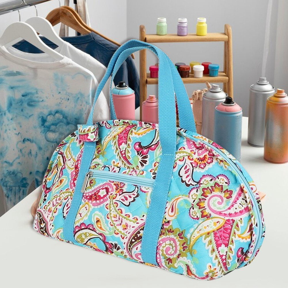 Portable Crochet Bag with Handle Crochet Tote Bag Travel Yarn Organiser Knitting Tools Accessories for Crafting Sewing